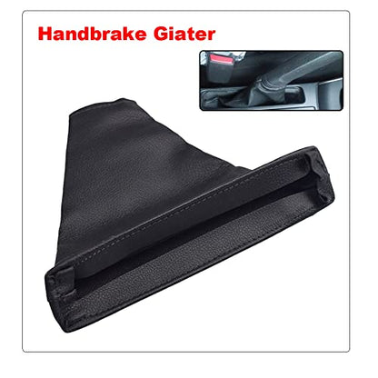 Car Shift Gear Stick Parking Handbrake Cover Manual Shift Boot Black Leather Boot Cover Case For To-yo-ta Corolla 2007 2008 2009 2010 2012 2013 (Handbrake Cover) - size: Handbrake Cover
