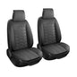 Leather car Seat Covers Breathable Car Seat Protector Front seat Covers Universal Fit for 95% Car Truck SUV Van Vehicles （Black，2PCS） - color: Black