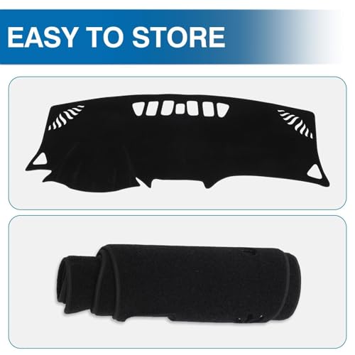 KUST Black Dash Cover for 2018-2023 2024 Chevrolet Equinox (Without HUD) (L, LS, LT, Premier) Non-Slip Dashboard Cover Polyester Dashboard Cover Accessories for Equinox Custom Fit Dash Mat No Glare - size: 55.12"×18.5"(Chevrolet Equinox 18-24)