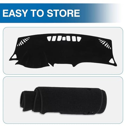 KUST Black Dash Cover for 2018-2023 2024 Chevrolet Equinox (Without HUD) (L, LS, LT, Premier) Non-Slip Dashboard Cover Polyester Dashboard Cover Accessories for Equinox Custom Fit Dash Mat No Glare - size: 55.12"×18.5"(Chevrolet Equinox 18-24)