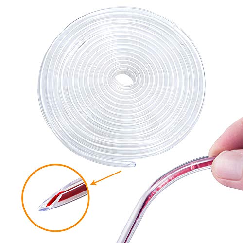 Eytool 5M Clear Door Edge Protectors, Rubber Edge Trim Seal Protector with U Shape Car Protection Door Edge Guard Fit for Most Car (Clear, 16.4FT) - color: Clear, size: 16FT