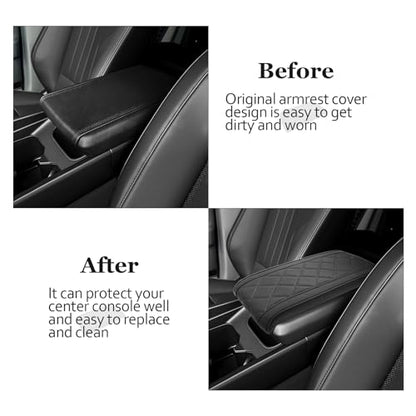 SKTU 2024 2025 2026 Santa Fe Accessories Center Console Cover Compatible with 2024 2025 2026 Hyundai Santa Fe Armrest Cover Hyundai Santa Fe 2024 2025 2026 Accessories Center Console Cushion (Black) - color: 2024+ Santa Fe Black