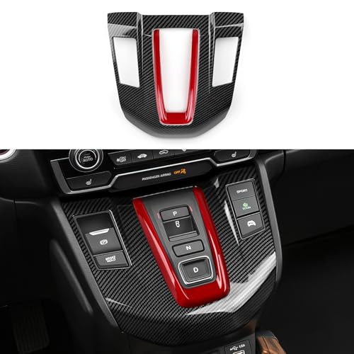 Hybrid 2PCS Gear Shift Panel Decals for Honda CRV 2017 2018 2019 2020 2021 2022 Accessories CR-V ABS Carbon Fiber Interior Stickers - color: 2pcs Hybrid Gear Shift Panel
