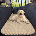 Dog Car Seat Cover 2 Piece Seat Waterproof Hammock and Brown Cover,Scratch Proof Nonslip Back Seat Pet Bed Mat for Travel Durable Soft Back Seat Covers for Cars Trucks and SUVs