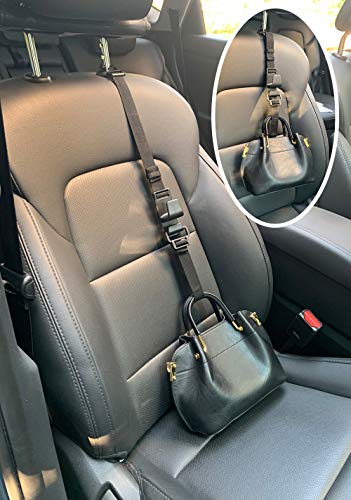 2-Pack Headrest Hooks for Car Universal Interior Auto Vehicle Back Front Seat Hanger Holder Organizer for Handbags Purses Coats and Grocery Bags - size: 2pack