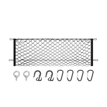 Canvcle Truck Bed Cargo Net for 2019-2025 2026 Dodge Ram 1500 Accessories Envelope Style Mesh Trunk Net Organizer and Storage Stretchable Adjustable Elastic Nylon Rear Cargo Netting with Hooks - style: for Dodge Ram 1500