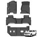 GINOWY-Floor Mats for Chevy Suburban/GMC Yukon XL 2015-2020 2nd Row with Bench Seat, All Weather Car Floor Mats Non-Silp Suburban 2020 Accessories Rubber Floor Liners - style: 4) for Chevy Suburban 2015-2020 Floor Mats