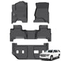 GINOWY-Floor Mats for Chevy Suburban/GMC Yukon XL 2015-2020 2nd Row with Bench Seat, All Weather Car Floor Mats Non-Silp Suburban 2020 Accessories Rubber Floor Liners - style: 4) for Chevy Suburban 2015-2020 Floor Mats