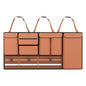Backseat Hanging Organizer with Large Storage Bags | PU Leather, Large Capacity | Adjustable Straps, Waterproof & Collapsible | Universal Fit for SUVs, Sedans & Trucks | Brown, 37.8" x 18.1" - P810 - color: Leather-Brown