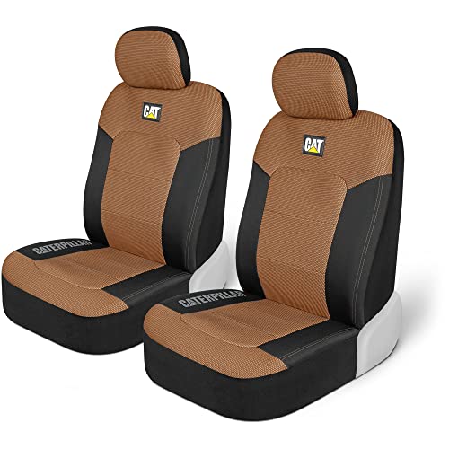 Cat® MeshFlex Automotive Seat Covers for Cars Trucks and SUVs (Set of 2) – Beige Car Seat Covers for Front Seats, Truck Seat Protectors with Comfortable Mesh Back, Auto Interior Covers - color: Front Seats Beige, style: Front Seats