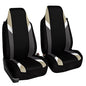 FH Group Front Set Cloth Car Seat Covers for Bucket Seats, 1-Piece Seat Cover, Universal Fit, Airbag Compatible, SUV, Van, Seat Covers, Beige
