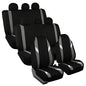 FH Group Supreme Modernistic Three Row Car Seat Covers, Airbag and Split Ready, 8 Seater - Universal Fit for Cars, Trucks, & SUVs Gray - color: Gray, style: 8 Seater