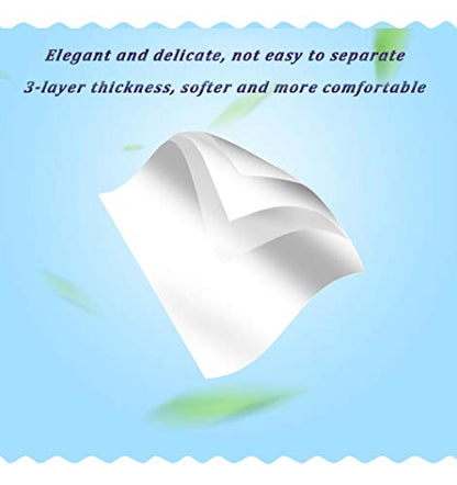 Carstuus Car Tissue Refill, Disposable Facial Tissues, Disposable Face Towel, Facial Tissues Travel Size Pack for Car or Purse, 12 Packets, 360 Sheets, Soft and Comfortable