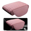 Car Armrest Cushion, 12.2"×8.3" Leather Auto Memory Foam Center Console Pad with Storage Pocket, Waterproof & Anti-Scratch Elbow Pillow Armrest Seat Box Protector, Universal Fit (Pink) - color: Pink