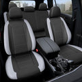 Premium Waterproof Car Seat Cover Full Set, Front and Rear Split Bench Seat Covers for Cars with Thicker Padding, Easy to Install Car Seat Cover Set (Grey)