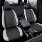 Premium Waterproof Car Seat Cover Full Set, Front and Rear Split Bench Seat Covers for Cars with Thicker Padding, Easy to Install Car Seat Cover Set (Grey)