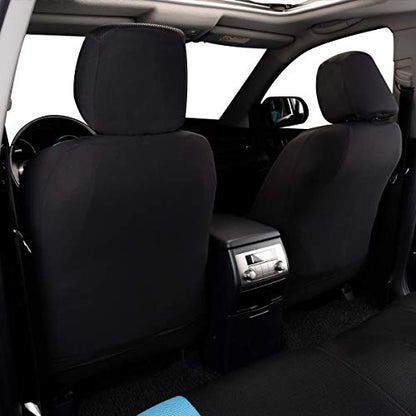 Flying Banner car seat Covers Full Set All Air Mesh Breathable Man Lady Airbag Compatible Rear Bench Split 40/60 50/50 60/40 Truck Pick Up (Full Set - Low Back, Black Gray Mint Blue) - color: Black Gray Mint Blue