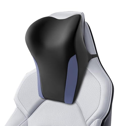 BABUR Car Headrest Pillow | Ergonomic Memory Foam Neck Shoulder Support Pillow with Adjustable Design & Enlarged Surface | Pain Relief for Driving Travel Sleeping | Blue 1 Pack - color: Blue