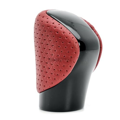 Gear Shift Knob Shifter for Lexus ES GS GX IS-250 NX RC RX 200t 250 300 300h 350 350L 450h 450h 450hL 460 500 Nuluxe Alcantara (Circuit Red Leather/Piano Black) - color: Circuit Red Leather / Piano Black