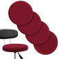 Tatuo Round Bar Stool Seat Covers Washable Stool Cushion Slipcover Elastic Bar Chair Covers for 14-17 Inch Chair (Red, 4 Pieces) - color: Red