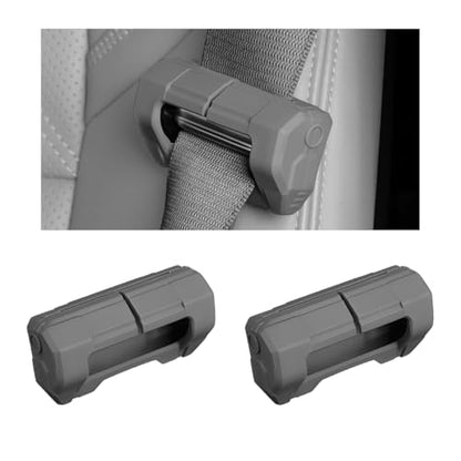 2 PCS Car Seat Belt Buckle Covers, Anti-Scratch Silicone Auto Seatbelt Clips Protector, Universal Seat Belt Buckle Protective Sleeve for SUVs Vans Trucks, Car Accessories (Gray) - color: Gray