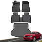 Floor Mats for Nissan Sentra 2014 2015 2016 2017 2018 2019 All Weather TPE Floor Liners Custom Fit Sentra Heavy Duty Car Accessories mat Set, Front & 2nd Row & Trunk Mat - style: 20) For Nissan Sentra | 2014-2019 | Combo Set