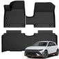 Auxko All Weather Floor Mats for 2026 2025 Hyundai IONIQ 5 SE/SEL/SE Standard Range (Exclude XRT & Limited) Unmovable Console TPE All Season Accessories Odorless Anti-Slip - size: ioniq 5 not limited|2025-2026|floor mats
