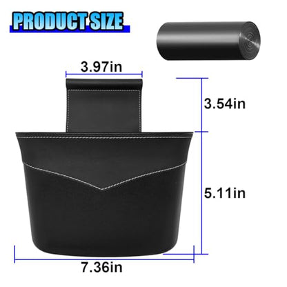 Mini Car Trash Can - Leak-Proof Hanging Car Garbage Can Auto Trash Bag Organizer - Small Garbage Bin Container Vehicle Glove Box Storage Accessories for Cars Home Office (GloveBox)