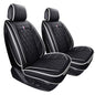 2 Front Drive Seat Covers Waterproof Faux Leather Universal Compatible with Honda Hyundai Elantra Toyota Tacoma Sentra Xterra Frontier Ford Escape Ranger Prius Acura(2 PCS Front, Black-White) - color: 2 PCS Front/Black-White