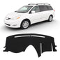 KUST Black Dash Cover Compatible with Toyota Sienna 2004-2010 Dashboard Cover Accessories for Sienna Non-Slip Polyester Dashboard Mat Custom Fit Center Console Sunshield Protector No Glare - size: Sienna 04-10(Black)