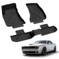 LASFIT Floor Mats 2015-2023 for Dodge Challenger RWD(Not for AWD), All Weather TPE Custom Fit Car Mats Floor Liners 1st & 2nd Row, Black - style: 6) Challenger RWD | 2015-2023 | Floor Mats