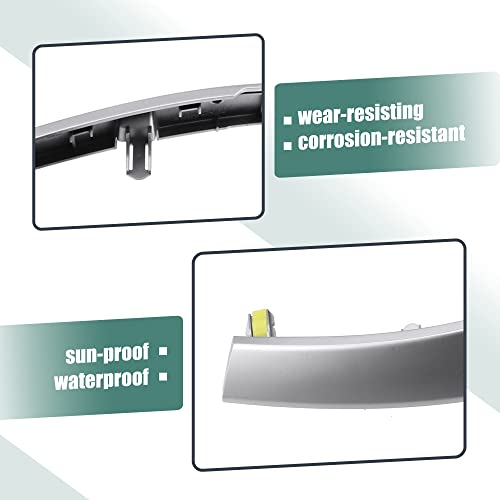X AUTOHAUX Left and Right Upper Side Central Dashboard Cover Strip Trim for Toyota Corolla 2008-2013 55436-02330 55435-02370 Center Dash Navigation Side A/C Outlet Air Vent Panel Strip 1 Pair