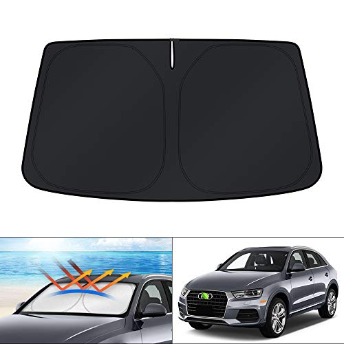KUST Windshield Sun Shade for Audi Q3 2013 2014 2015 2016 2017 2018 Accessories Sunshade Foldable Window Sun Visor Protector Blocks UV Rays Keep Your Car Cooler - size: FOR | Audi Q3 2013-2018