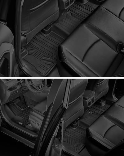 3W Floor Mats Fit Toyota RAV4 2019-2024 2025 (Not for Hybrid or Prime), TPE All Weather Custom Fit Floor Liner for Toyota RAV 4 LE/XLE/Limited/TRD/Adventure Car Mats, Black - size: 2. Toyota RAV4|19-25|Floor Mats
