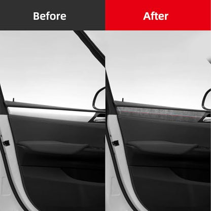 BETTERHUMZ Car Door Panel Side Trim Strips Compatible with BMW F25 X3 F26 X4 Series 2011-2017 for Alcantara Suede Interior Decor Accessories