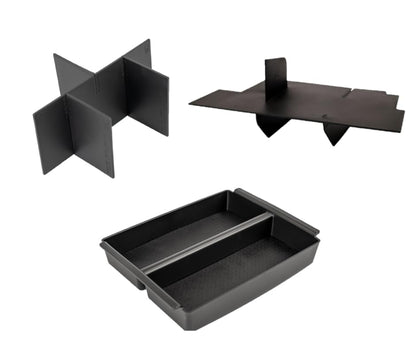 – Center Console Divider, Tray, and Glove Box Organizer for Toyota Tacoma (2024-2026) – Made in USA - (NOT for Tacoma i-FORCE MAX hybrid) - SLX514 - size: 2024-2026, style: Boxed Set