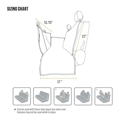 Carhartt Universal Fitted Nylon Duck Pet Hammock, Dog Back Seat Cover, Carhartt Brown - color: Carhartt Brown