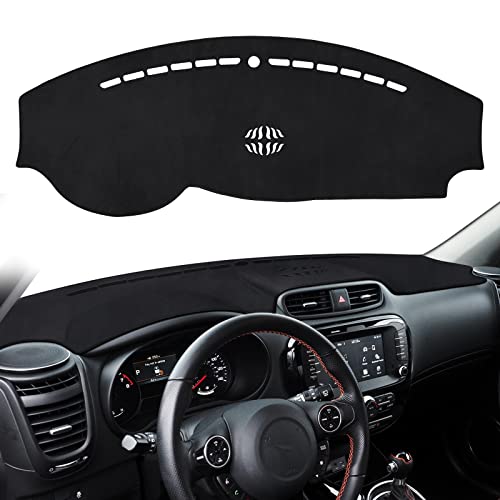 CARTIST Dashboard Cover Compatible with Kia Soul 2014-2019 Accessories Dash Cover Mat Non-Slip Pad Carpet Anti-Glare - size: Kia Soul 2014-2019