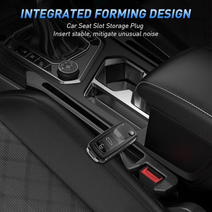Car Seat Gap Filler 2Pack, Inserts Between Seats Console with Organizer Storage Upgraded Phone Holder Car Side Seat Gap Fillers Cars Front Seats Fill Plug Car Essentials for Vehicle SUV Truck (Black) - color: Black