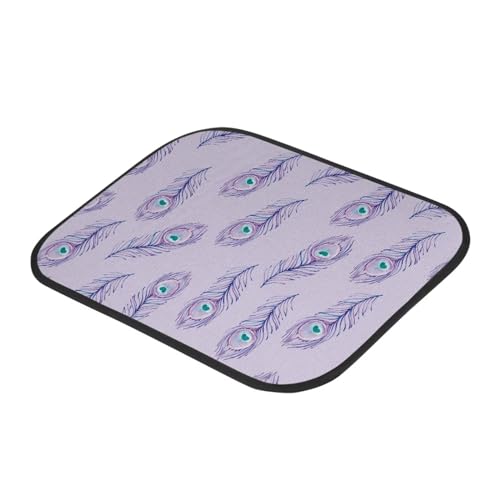 Peacock Purple Feather Car Floor Mats Front & Rear Car Mats Set of 4pcs Car Carpet Universal Fit for SUV,Vans,sedans,Trucks - color: Peacock Purple Feather
