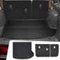 Cargo Mat with Backrest Protection for 2022-2026 Jeep Grand Cherokee,TPE All Weather Protection Cargo Liner with Velcro Rear Seats Backrest car Accessories-Black - size: 22-26丨Grand Cherokee cargo mat