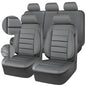 CAR PASS Leather Seat Covers Full Set Universal Water Resistant 3D Foam Back Support, Luxury Comfort Automotive 5 Seat Covers All Season Fit for SUV,Sedan,Van, Airbag Compatible Elegance (Gray) - color: All Gray