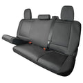 Universal Truck Bench Seat Cover; Fits All Full-Size Silverado F-150 Ram Sierra Titan Tundra Pickup Trucks; to Fit Folding, Split Bench or Standard Bench Seat; Faux Leather, Black