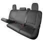 Universal Truck Bench Seat Cover; Fits All Full-Size Silverado F-150 Ram Sierra Titan Tundra Pickup Trucks; to Fit Folding, Split Bench or Standard Bench Seat; Faux Leather, Black