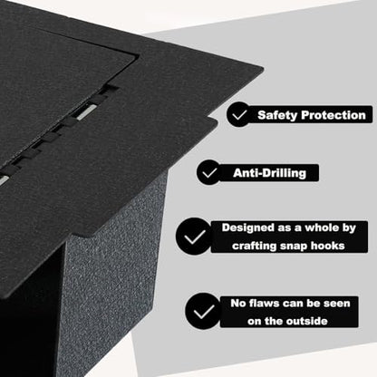 KEREN Center Console Gun Safe - Console Gun Vault Compatible with Ford F250 Super Duty 2023-2026, High Security Armrest Lock Box with Fingerprint Lock with Key - size: Fingerprint Lock With Key