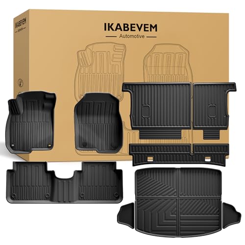 Floor Mats Fit for 2017-2022 Honda CRV(Not for Hybrid or Touring) - Custom Fit All Weather TPE Rubber Honda CR-V Accessories Floor Liners Cargo Liner Back Seat Cover Protector Full Sets - size: 2017-2022 CRV Floor Mat &Cargo Liner &Backrest Mat