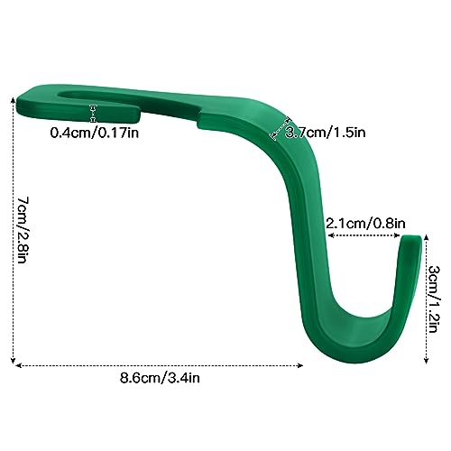 Soleebee 4 Pack Car Headrest Hooks - Universal Auto Hooks, Back Seat Hangers, Storage Organizer (Green) - color: Green