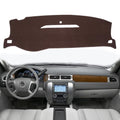 Dashboard Dash Cover Mat Carpet Compatible with 07-14 Chevy Tahoe Suburban Denali Avalanche GMC Yukon/XL,07-13 Chevy Silverado Sierra Without Dash Speaker and Only One Glove Box(07-14 Brown)