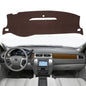 Dashboard Dash Cover Mat Carpet Compatible with 07-14 Chevy Tahoe Suburban Denali Avalanche GMC Yukon/XL,07-13 Chevy Silverado Sierra Without Dash Speaker and Only One Glove Box(07-14 Brown)
