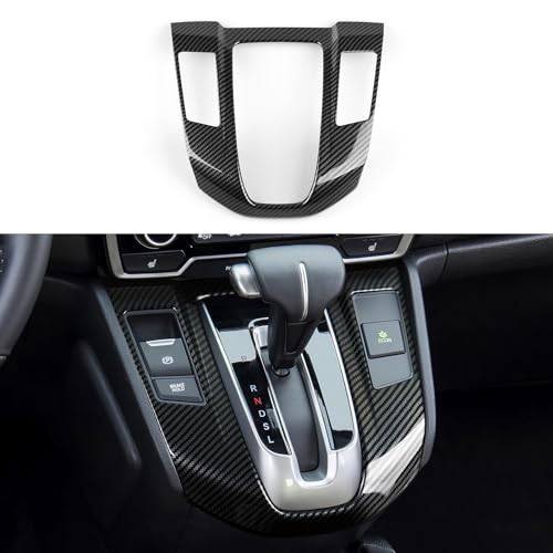 Gas Gear Shift Panel Decals for Honda CRV 2017 2018 2019 2020 2021 2022 Accessories CR-V ABS Carbon Fiber Interior Stickers - color: Gas Gear Shift Panel